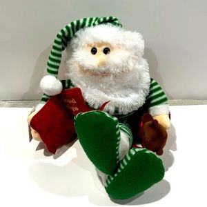Chantilly Lane Musical Sentimental Santa Plush